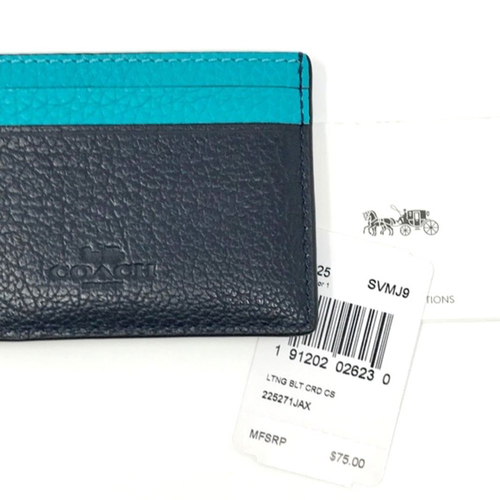 COACH Flat Card Case With Lightning Bolts … - Picture 3 of 5